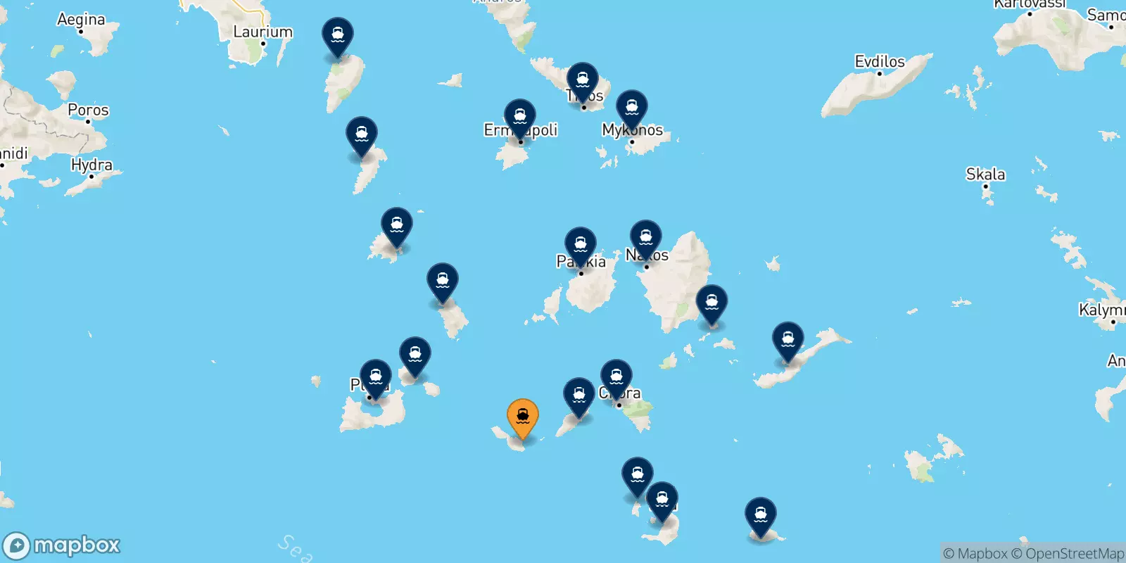 Ferries de Folegandros a Las Cicladas