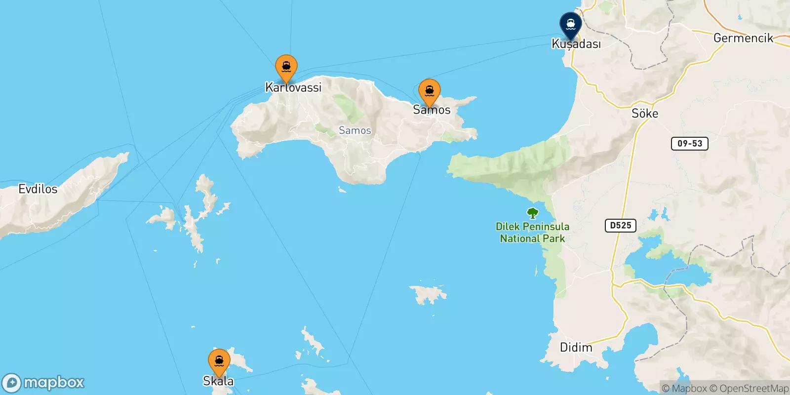 Ferries de Grecia a Kusadasi