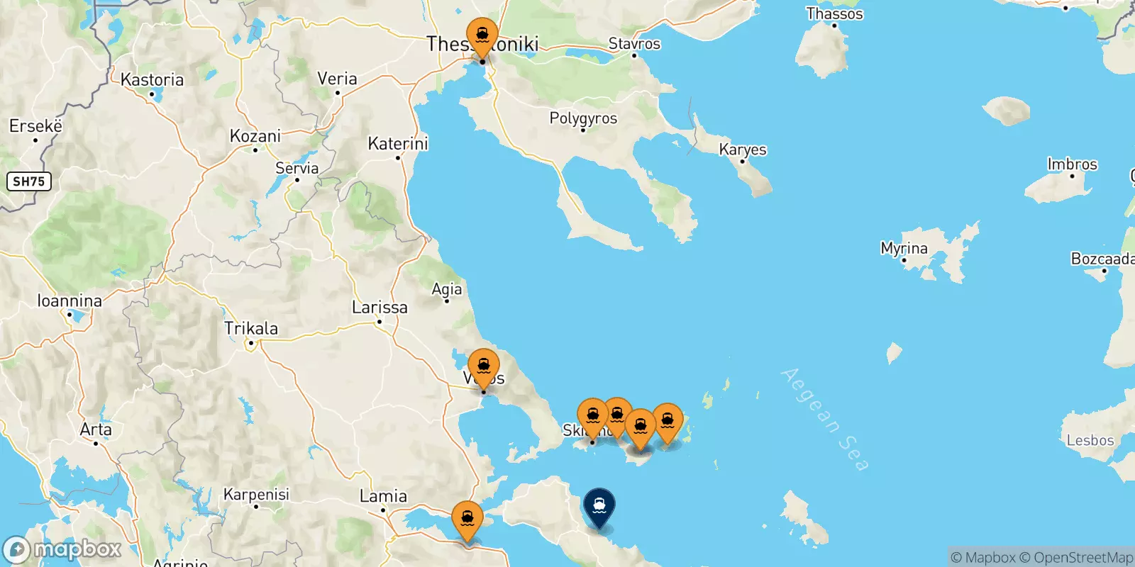 Ferries de Grecia a Mantoudi (Evia)