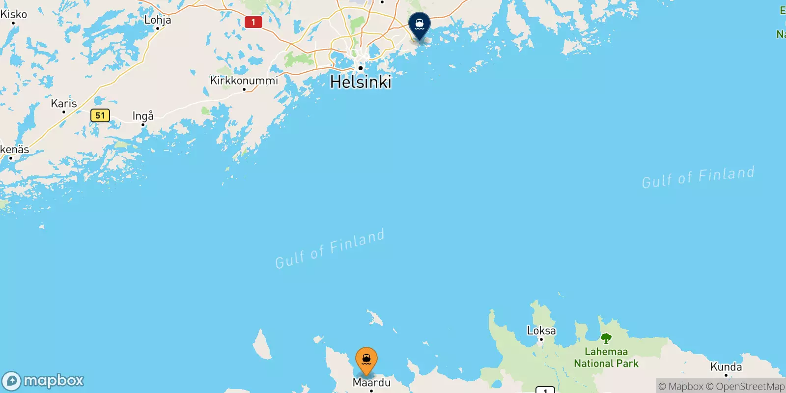 Ferries de Muuga a Vuosaari