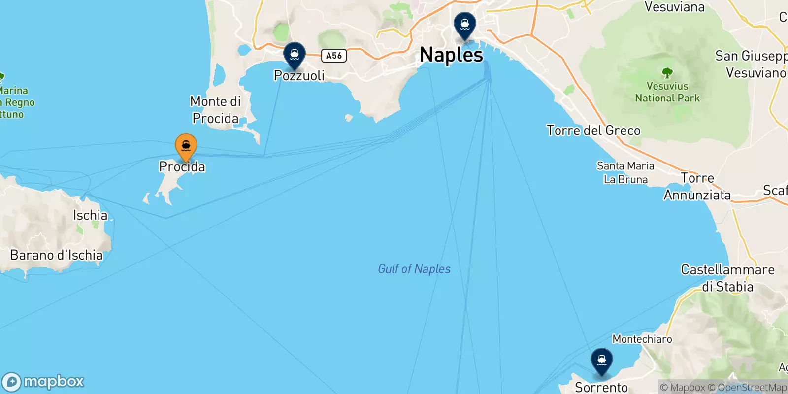 Ferries de Procida a Italia