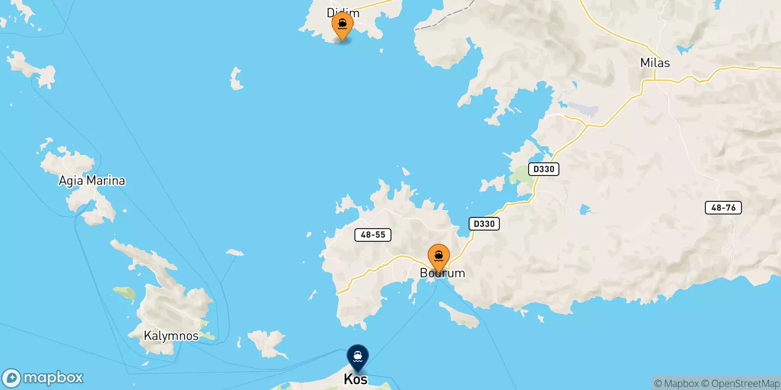 Ferries de Turquía a Kos