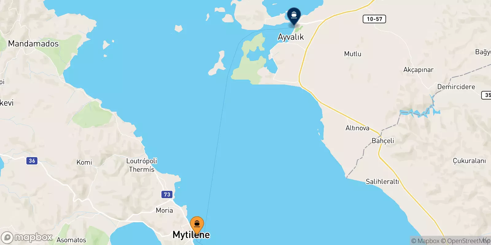 Ferries de Grecia a Ayvalik