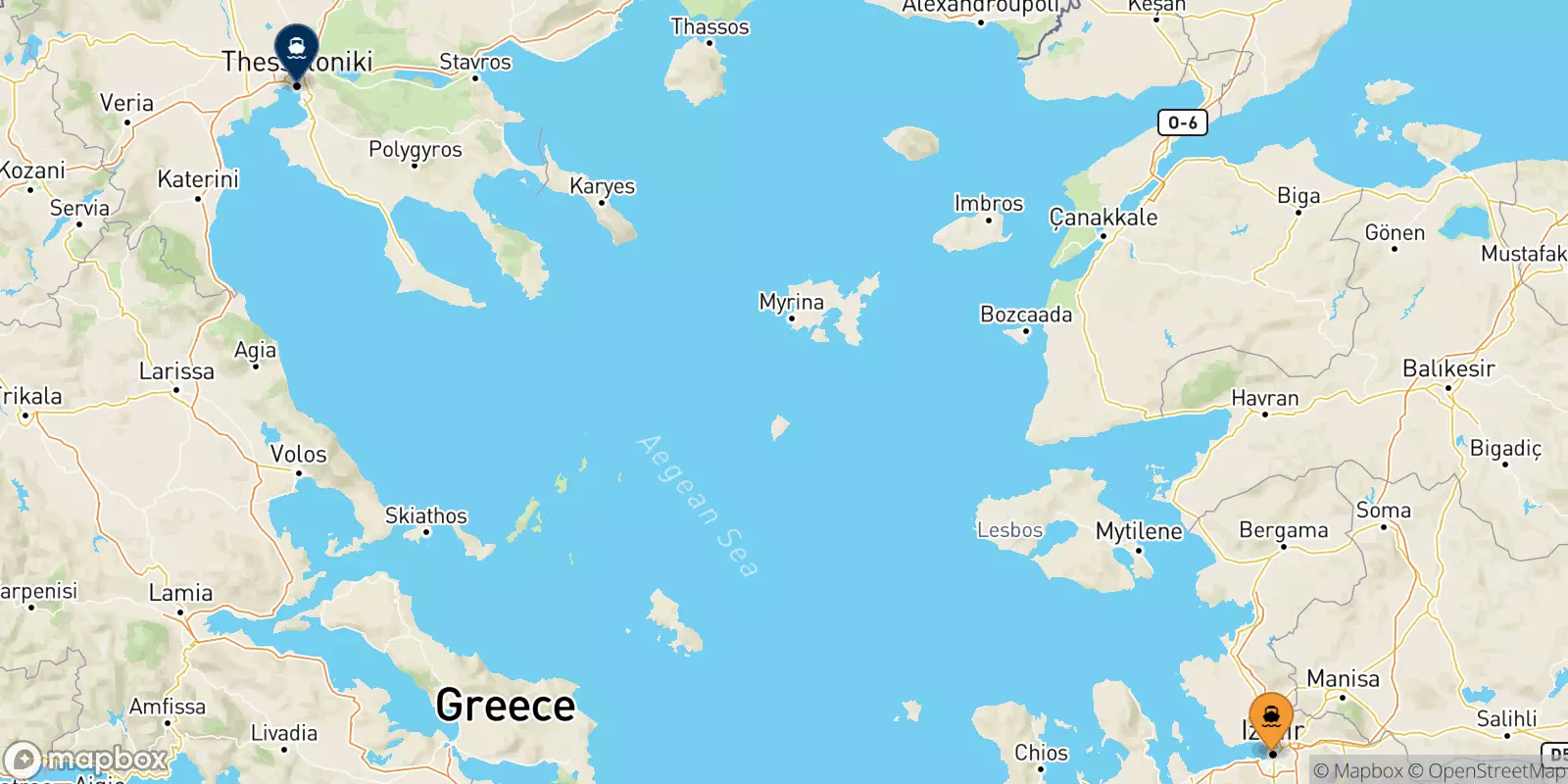 Ferries de Turquía a Salónica