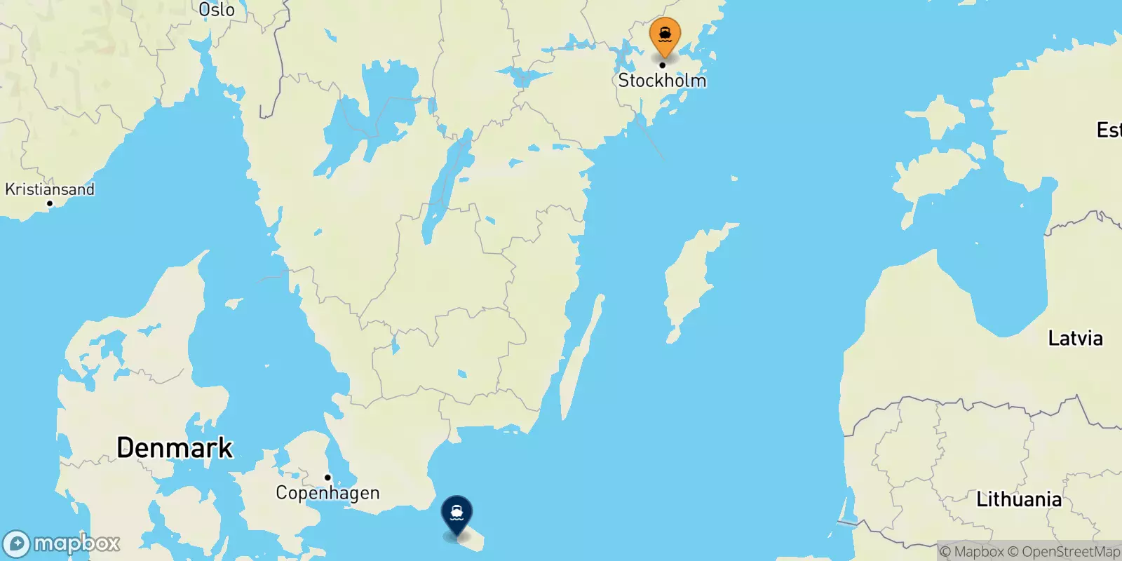 Ferries de Estocolmo a La Isla De Bornholm