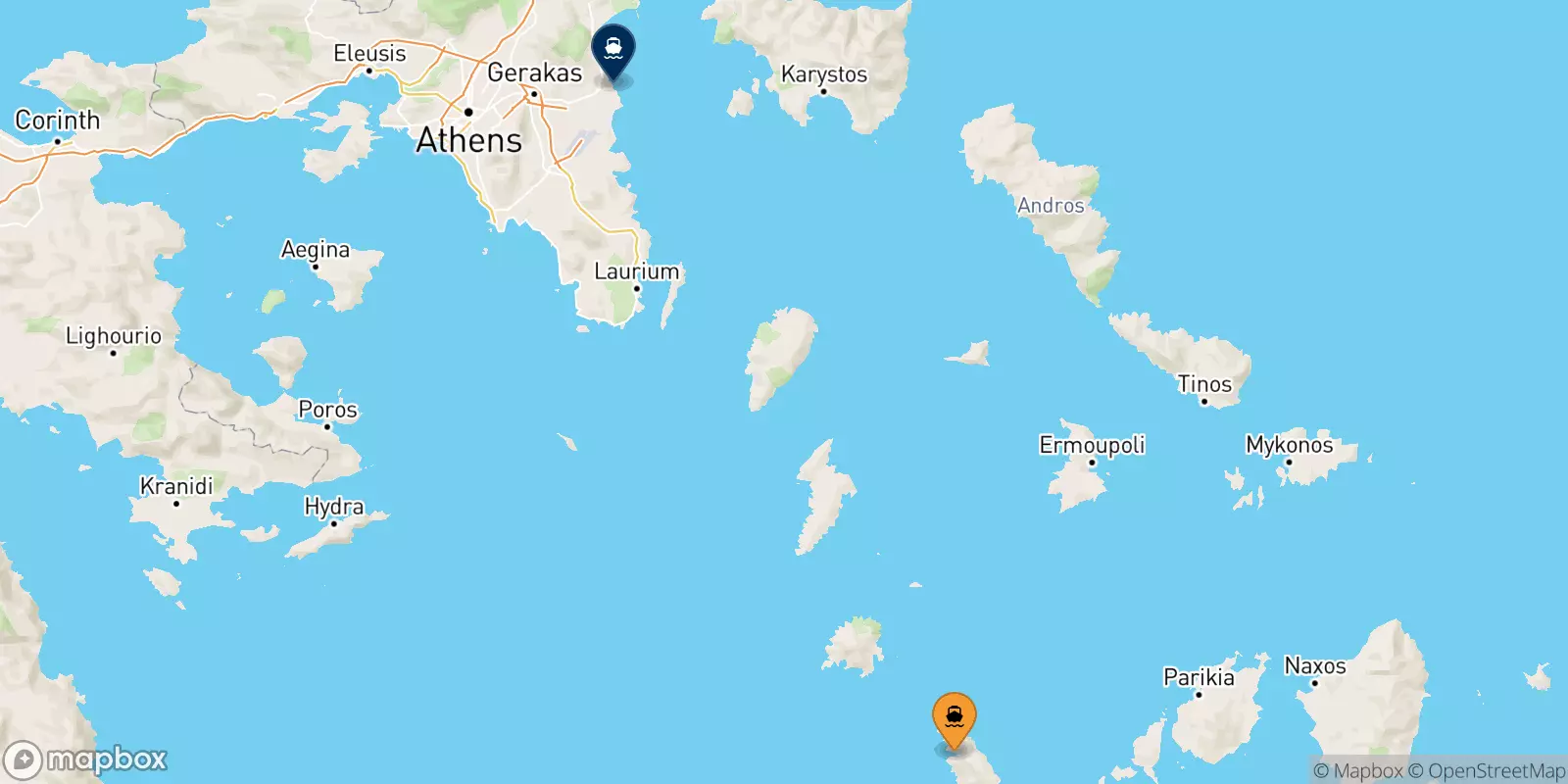 Ferries de Sifnos a Rafina