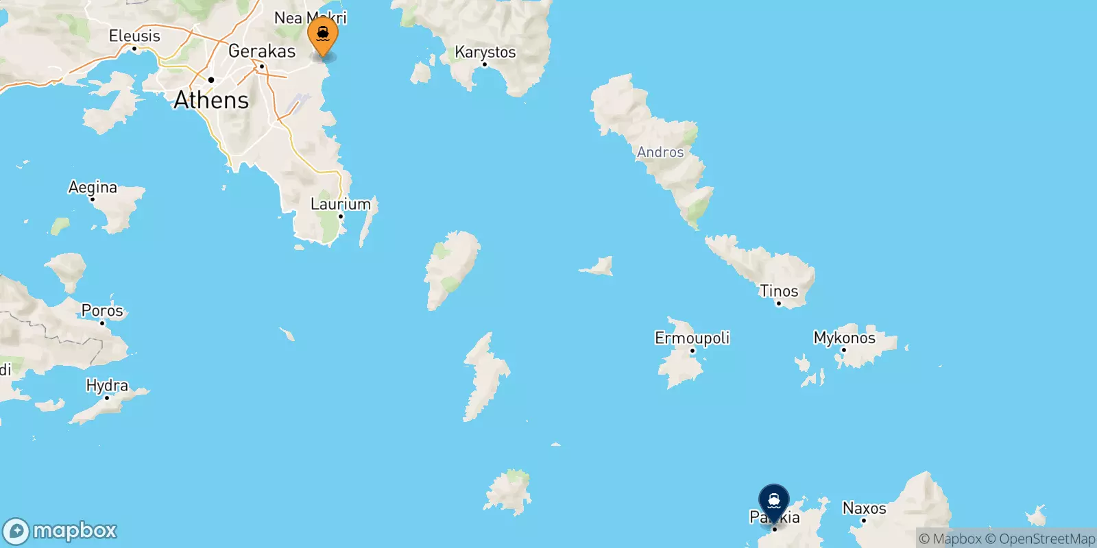 Ferries de Rafina a Paros