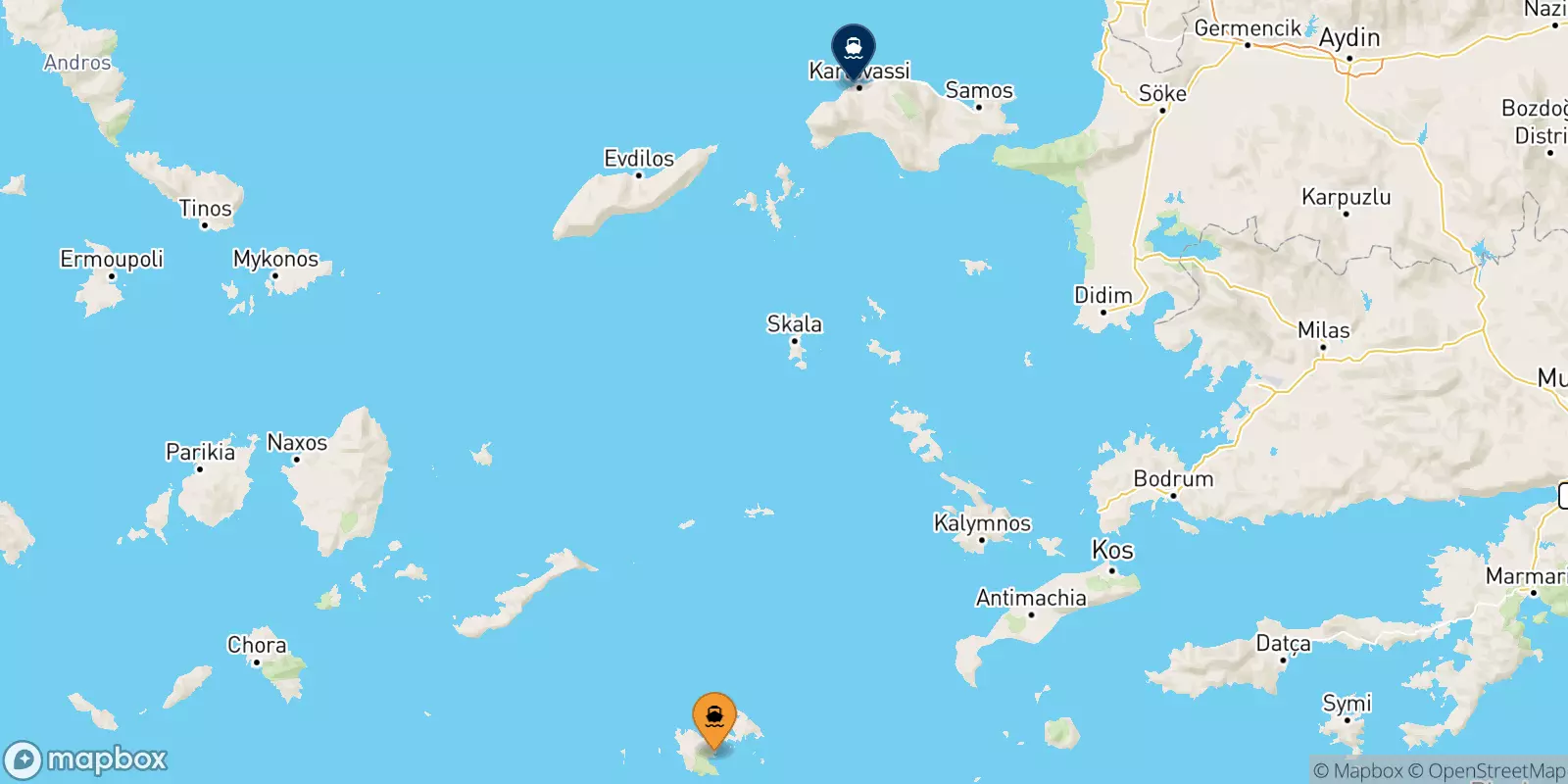 Ferries de Astipalea a Pythagorio (Samos)