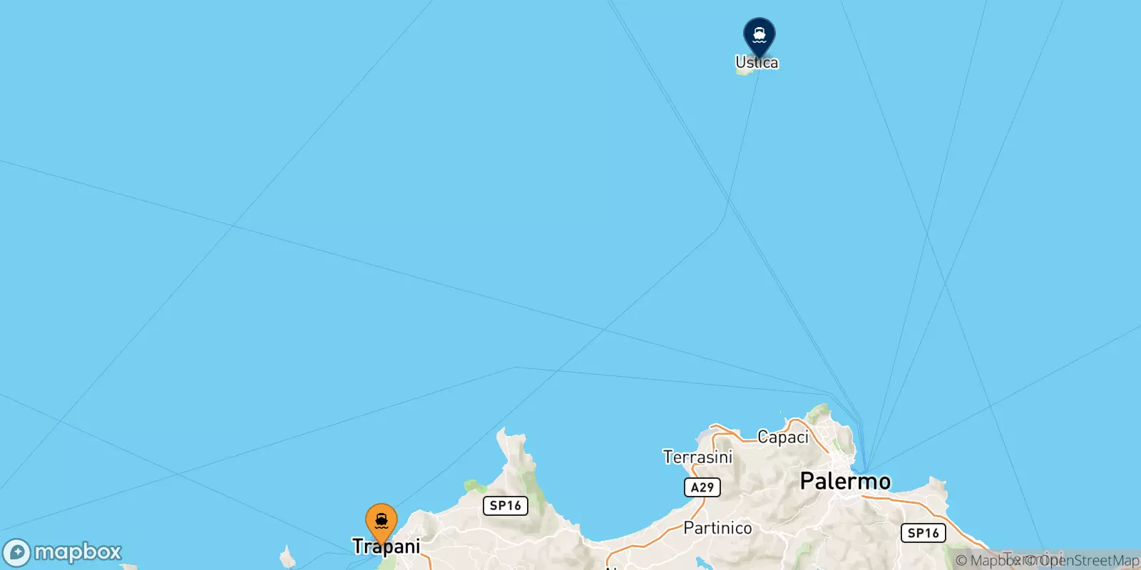 Ferries de Trapani a La Isla De Ustica