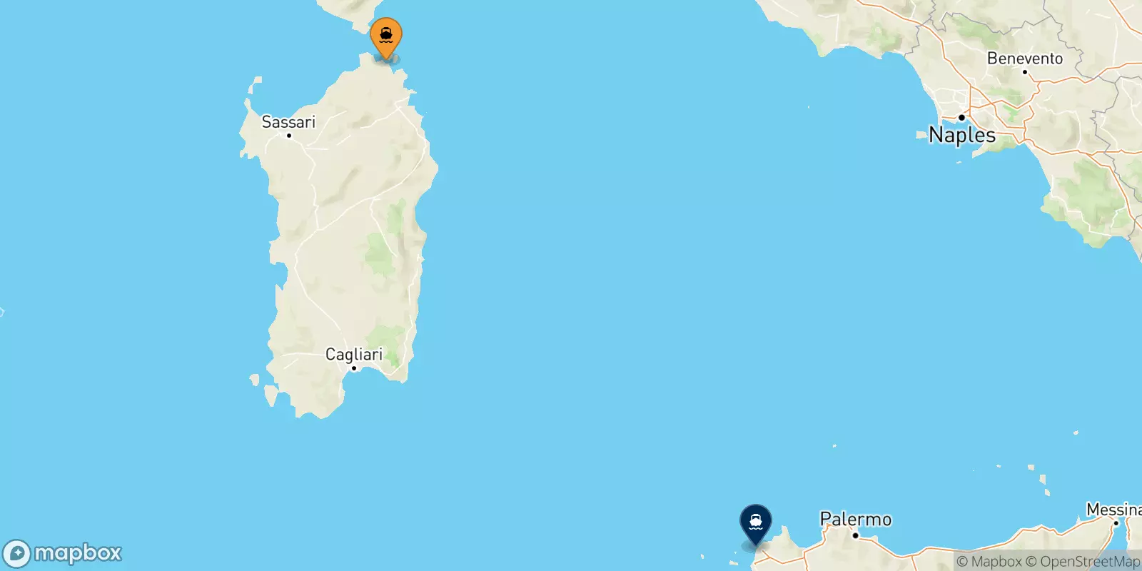 Ferries de Golfo Aranci a Sicilia