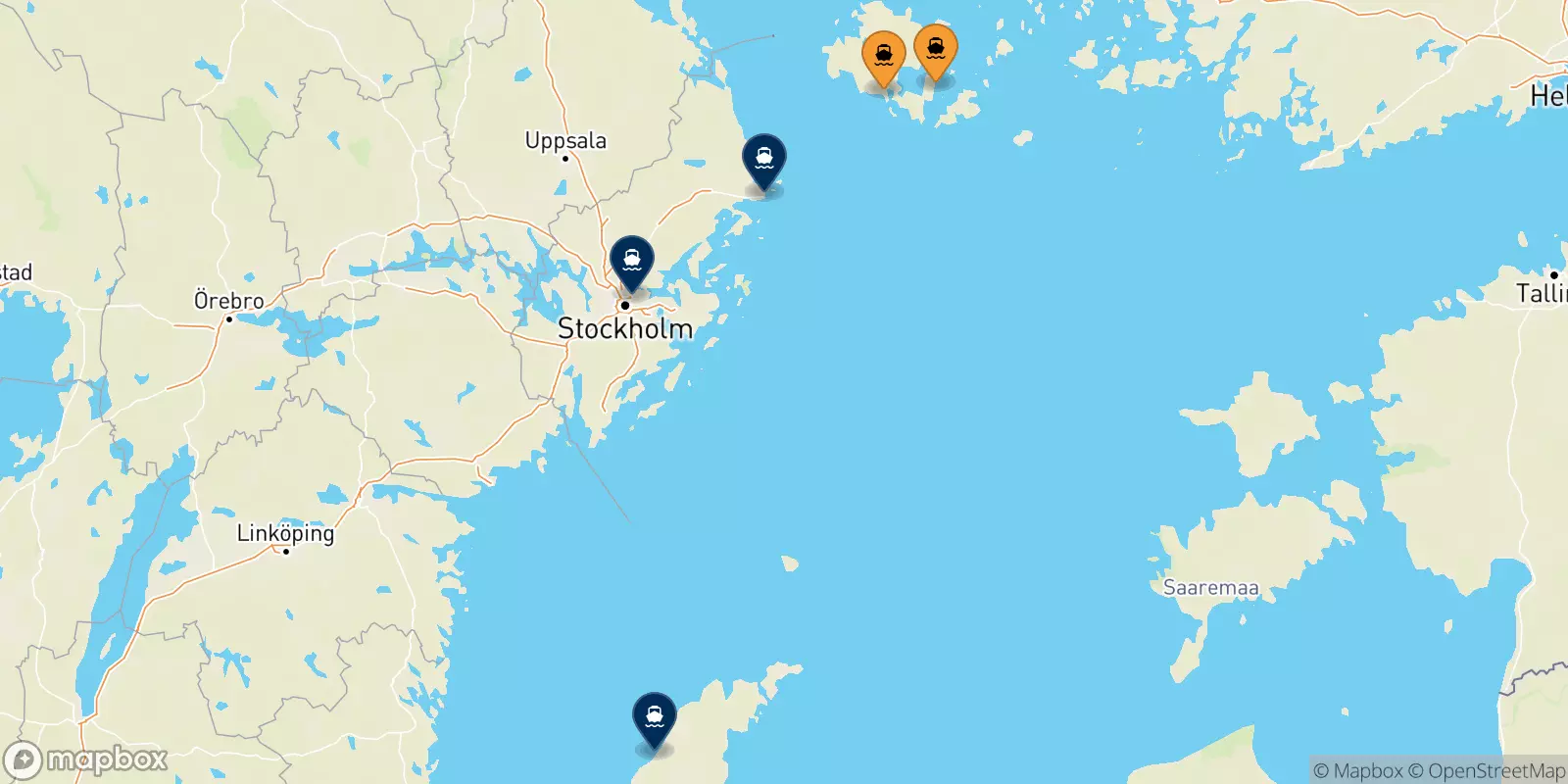 Ferries de Islas Aland a Suecia