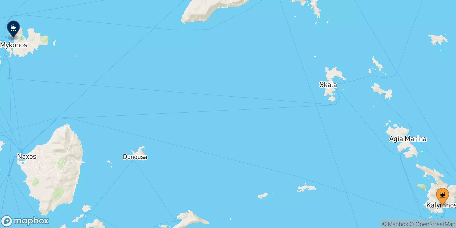 Ferries de Kalymnos a Mykonos