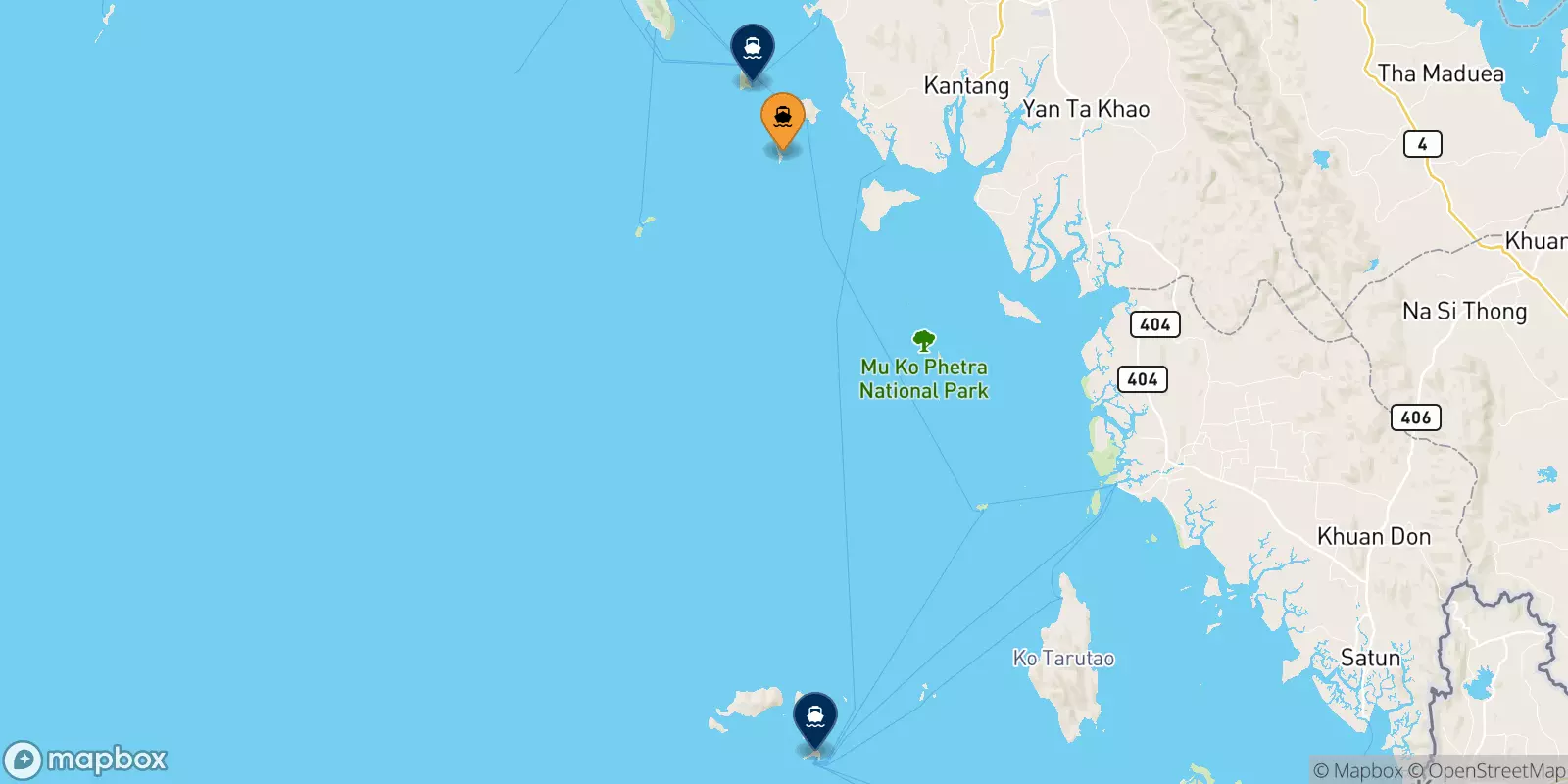 Ferries de Koh Kradan Beach a Tailandia