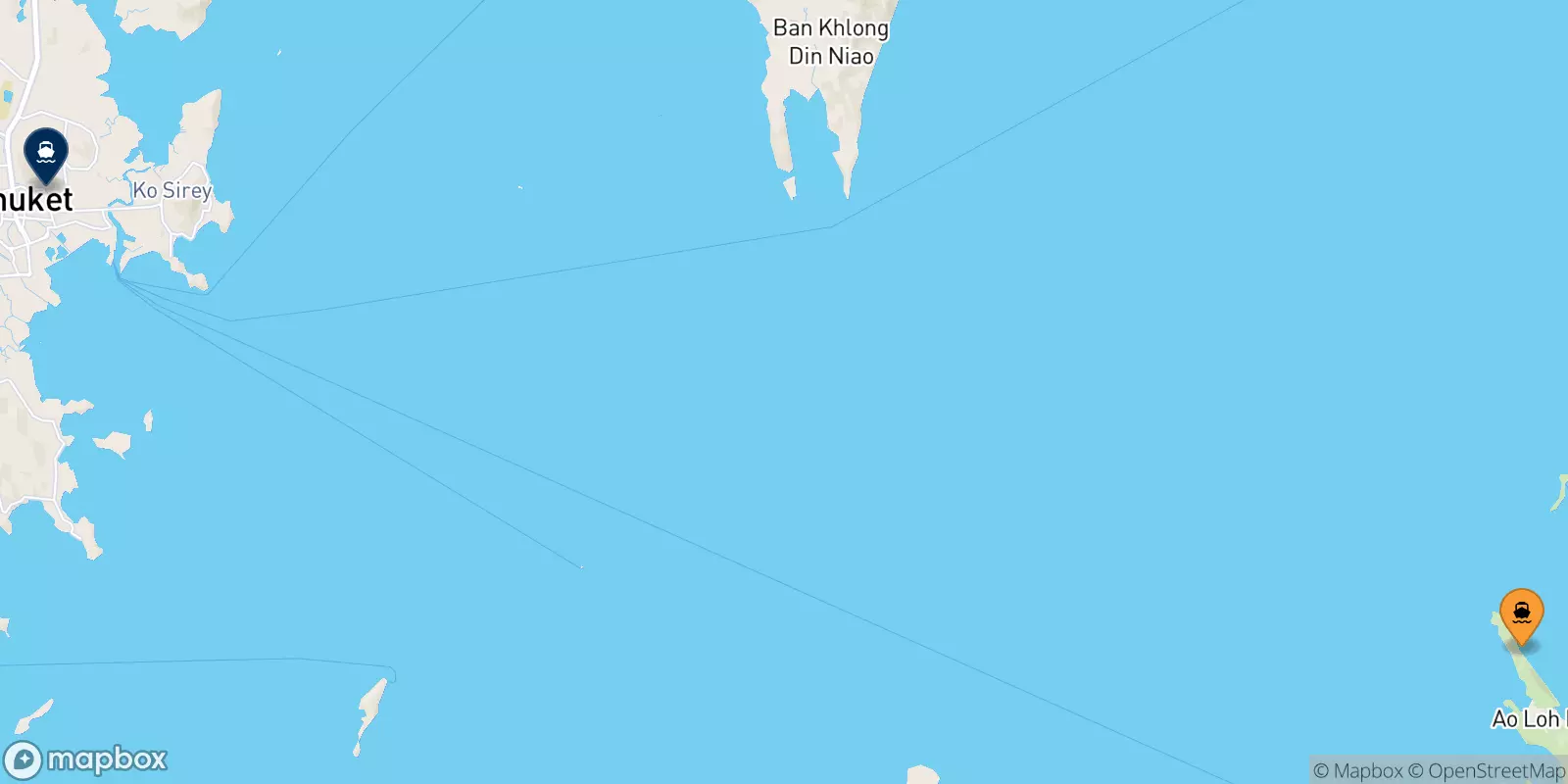 Ferries de Koh Phi Phi (Laemtong Beach) a Isla De Phuket