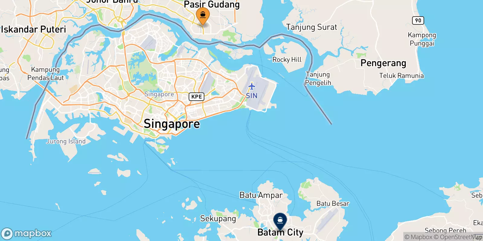Ferries de Pasir Gudang a Batam Centre